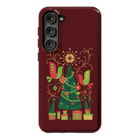 Vintage Christmas Tree Decorating Phone Case